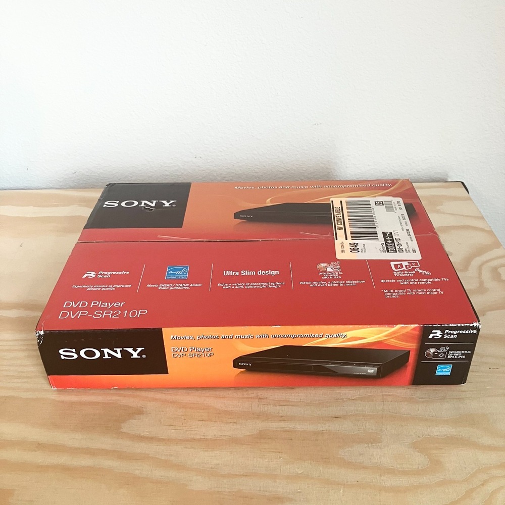 Sony DVD Player DVP-SR210P DVPSR210P Progressive Scan DVD Player - NEW SEALED